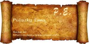 Pulszky Emma névjegykártya